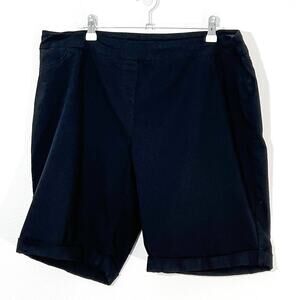 Soft Surroundings Shorts Womens PXL Pull On Summer Relaxed Cuffed Bermuda